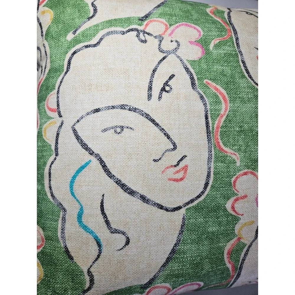 Beau Visage Mojito Down Feather Statement Boho Artisanal Accent Throw Pillow 24